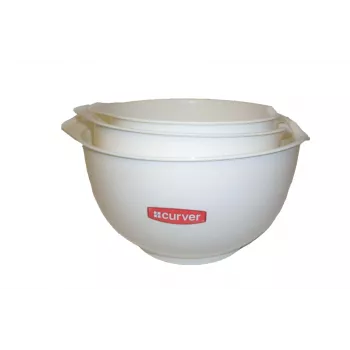 CURVER Mixing Bowl Set 3pcs, White