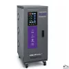 Qoltec 15kVA tresfas servomotor-spänningsstabilisator AVR med LCD-display, ±3 % noggrannhet, Expert Line