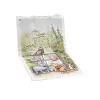 KEEEPER reseunderlägg Antek Nalle Puh, fällbart, vitt, 70 x 50 x 5 cm