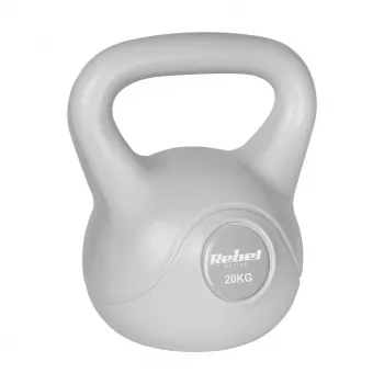 REBEL ACTIVE bitumen kettlebell 20 kg grå