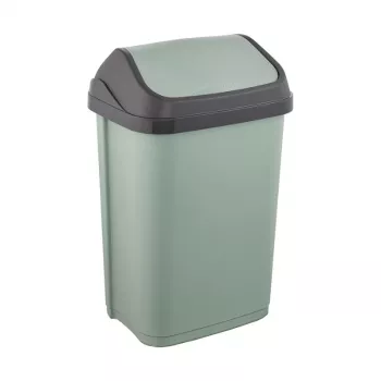 KEEEPER Swantje 25L papperskorg med svänglock, grön