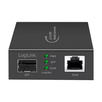 LogiLink 2,5 Gigabit mediakonverter RJ45 till SFP