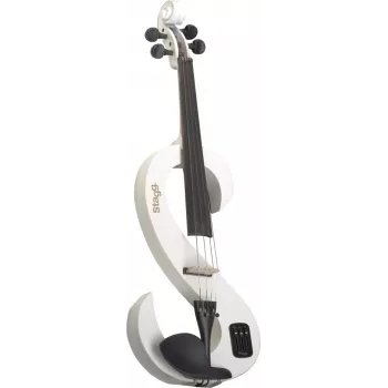 Stagg SEVN44WH elektrisk violin 4/4 med hörlursutgång och tillbehör – vit