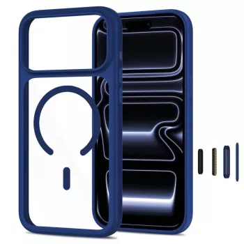 TECH-PROTECT MagOne MagSafe-skal + glas 2-pack för iPhone 17 Pro / 18 Pro djupt blå/klar