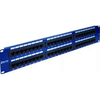 EMITERNET PANEL 19, 48XRJ45 UTP CAT.5E (2U) blå DCN/PPFA652K488C5E