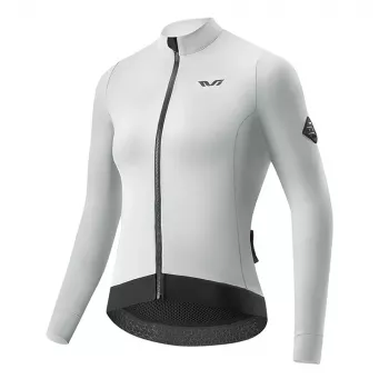 ROCKBROS YDWT006 TVI damcykeljacka - vindtät vattenavvisande termofleecefodrad, vit-grå, storlek S