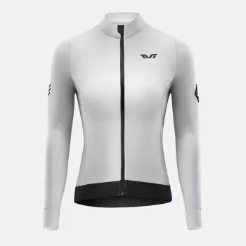 ROCKBROS YDWT006 TVI damcykeljacka - vindtät vattenavvisande termofleecefodrad, vit-grå, storlek S