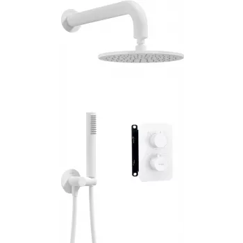 DEANTE infälld termostatduschset med BOX-system och regnduschhuvud, mattsvart