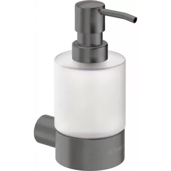 DEANTE ADR_D421 väggmonterad manuell flytande tvålpump, 1L, vit ABS-plast, nyckellås, transparent fönster