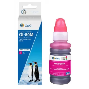 G&G påfyllningsflaska Canon GI-50 magenta (70 ml) – pigmentbläck, 3404C001 kompatibel