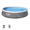 Bestway Fast Set 57376 uppblåsbar pool rund 7 340 L grå