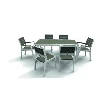 Keter Harmony trädgårdsmatbord vit/ljusgrå 29201231