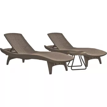 KETER solstolsset 2 st + bord Pacific beige