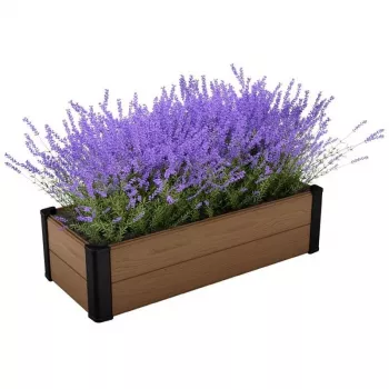 KETER rektangulär blomrabatt Maple Trough 106x52x32cm brun