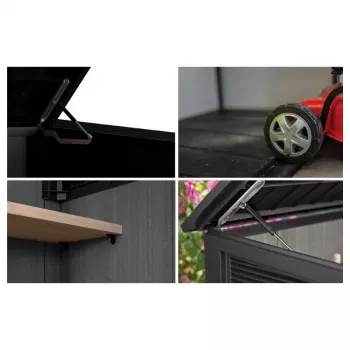 KETER redskapsbod Deco Horizontal bod valnötsnyans