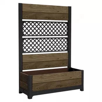 KETER Deco Tulip 110L 2-rhombus valnöt mesh blomkruka