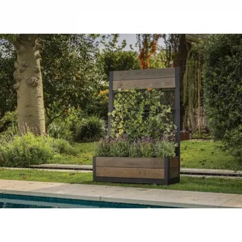 KETER Deco Tulip 110L 2-rhombus valnöt mesh blomkruka