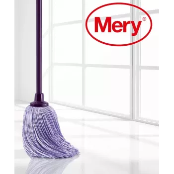 MERY utbytbar mikrofiberborsthuvud La Original 22cm 168gr med borstskaft 140cm
