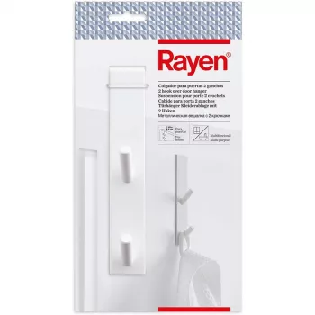 RAYEN dörrkrok för upphängning / 2 krokar / vit