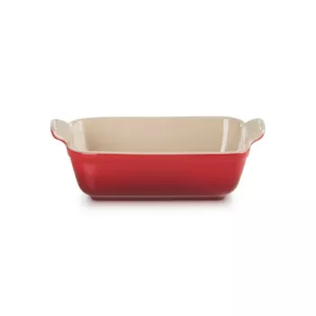 LE CREUSET rektangulär ugnsform Heritage stengods 19x14cm / 1,1L röd