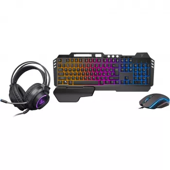 YENKEE YGS 01 INFERNO spelset 3-i-1 - tangentbord, mus, headset | Rainbow LED-bakgrundsbelysning