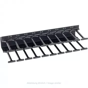 TRITON RAB-VP-H10-X1 vertikal kabelhanteringspanel 10U, dubbelradig kam, svart