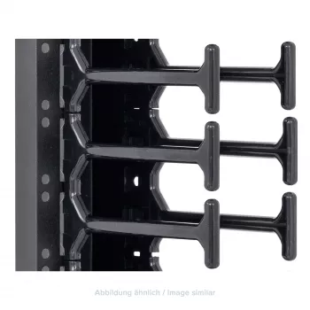 TRITON RAB-VP-H10-X1 vertikal kabelhanteringspanel 10U, dubbelradig kam, svart