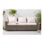 KETER trädgårdssoffa California 3-sits soffa beige