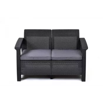 KETER trädgårdssoffa dubbel-Corfu Love Seat grå