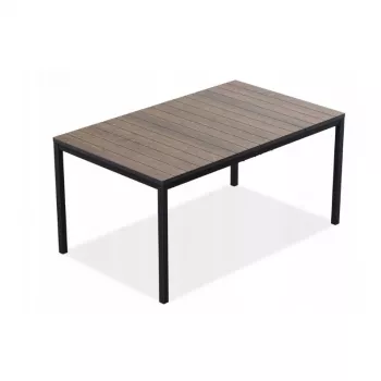 KETER trädgårdsbord Deco Porto Nova 160 valnöt/svart