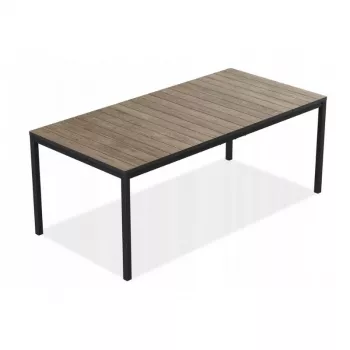 KETER trädgårdsbord Deco Porto Nova 200 valnöt/svart