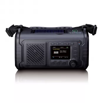 Lenco PDR-055 nödradio DAB+ FM sol vev USB-C powerbank ficklampa SOS IPX4