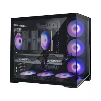 Zalman D40, ATX Mid Tower PC-chassi, 7 x 120mm ARGB-fläktar, svart