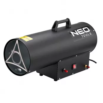 NEO TOOLS 90-085-01 gasvärmare 50 kW med termostat, IPX4, LPG, 1000 m³/h luftflöde, inklusive regulator och slang