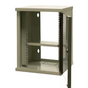 EMITER EM/SOHO-9U 10 inch 9U väggmonterat nätverksskåp med glasdörr, 325×330×445 mm, svart