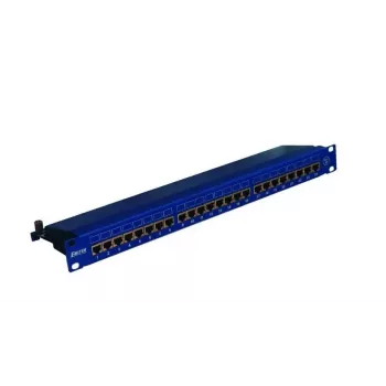 EMITERNET patchpanel 19 inch 24xRJ45 STP CAT.5E (1U) blå DCN/PPFA674BKS248C5E