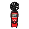HABOTEST HT625B digitalt anemometer med USB, vindhastighets-/temperatur-/luftvolymmätare, belyst LCD, extern vinghjulssensor