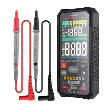Habotest HT127B digitalt universalmultimeter True RMS 6000 counts auto-ranging med NCV och temperatur