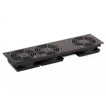 SIGNAL A19-3W 19-tums 1U rackmonterad fläktpanel med 3 fläktar, 230V, svart
