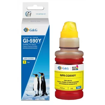 G&G påfyllningsbläck komp. m. Canon GI-590Y/1606C001 Y (70 ml)