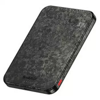 SHARGE CarbonMag 5K powerbank, 15W Qi, 20W USB-C – 5 000mAh, svart