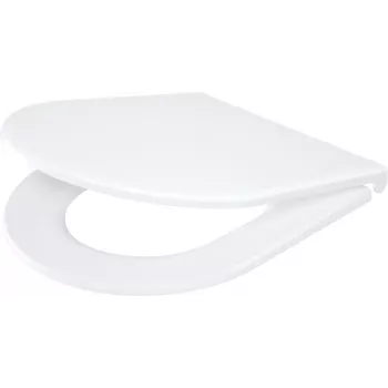 DEANTE CGN_6SOZ Slimmad toalettsits med soft-close och quick-release, D-form, vit