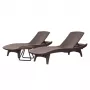 KETER Pacific Solstolsset 2 st + bord brun