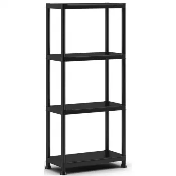 KETER 4-våningshylla Shelf 60 med 4 hyllplan 60x30x135cm svart