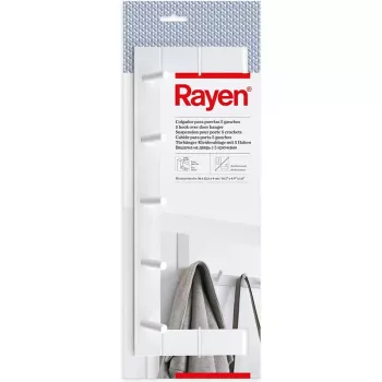 RAYEN dörrkrok för upphängning / 5 krokar / vit