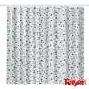 RAYEN duschdraperi 180x200cm vit/blå, polyester