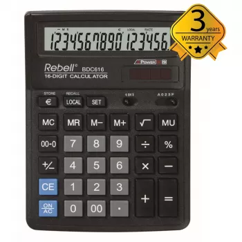 Rebell BDC616 skrivbordskalkylator, 16-siffrig