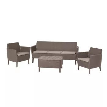 KETER trädgårdsmöbelset Salemo 3-sits set beige