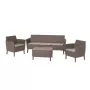 KETER trädgårdsmöbelset Salemo 3-sits set beige