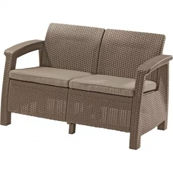 KETER trädgårdssoffa dubbel Corfu Love Seat beige
